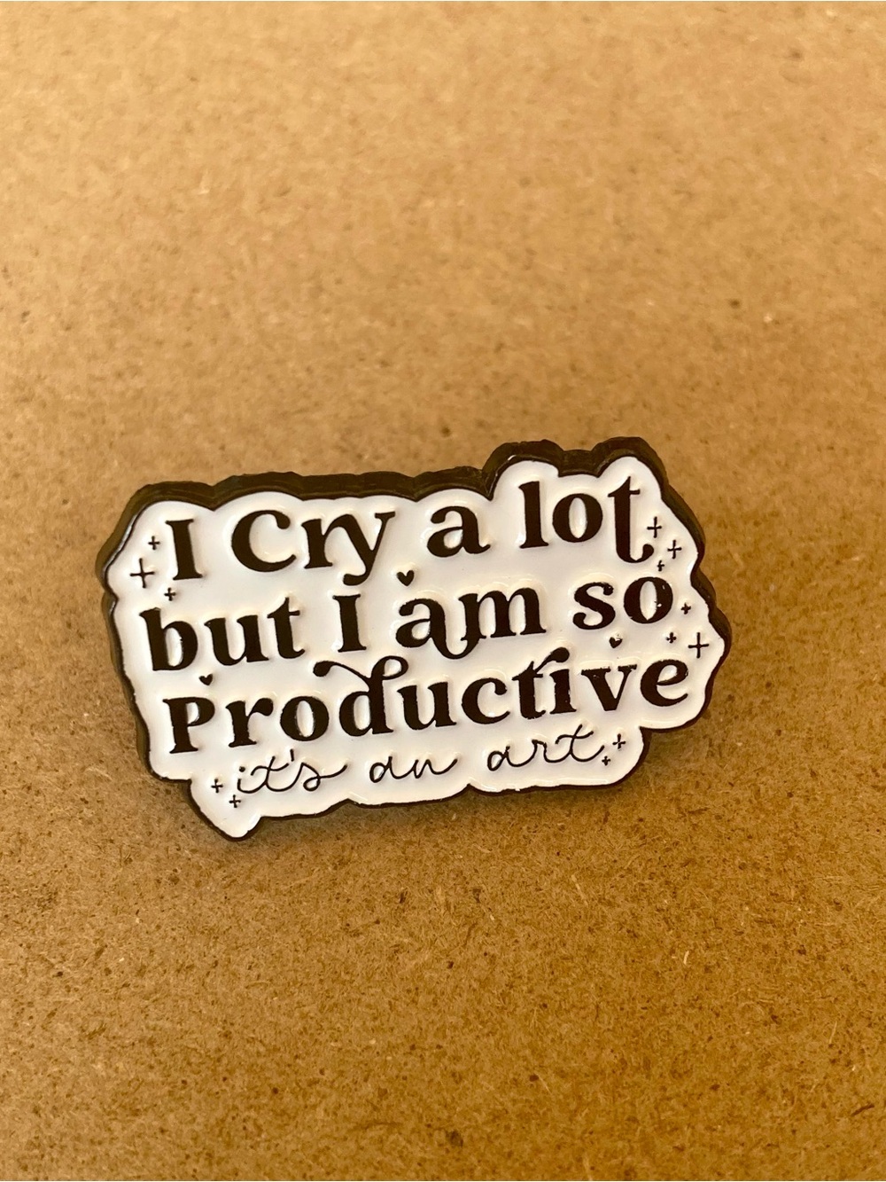 Taylor Swift TTPD 'I Cry a Lot but I am so Productive' Enamel Pin